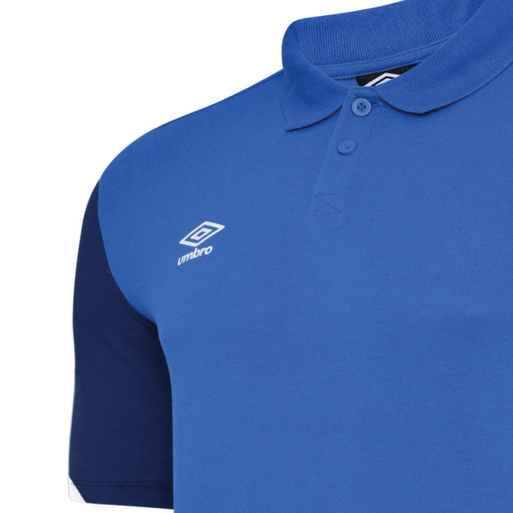 Mens Total Training Polo Shirt (Royal Blue/Dark Navy/White) 3/3