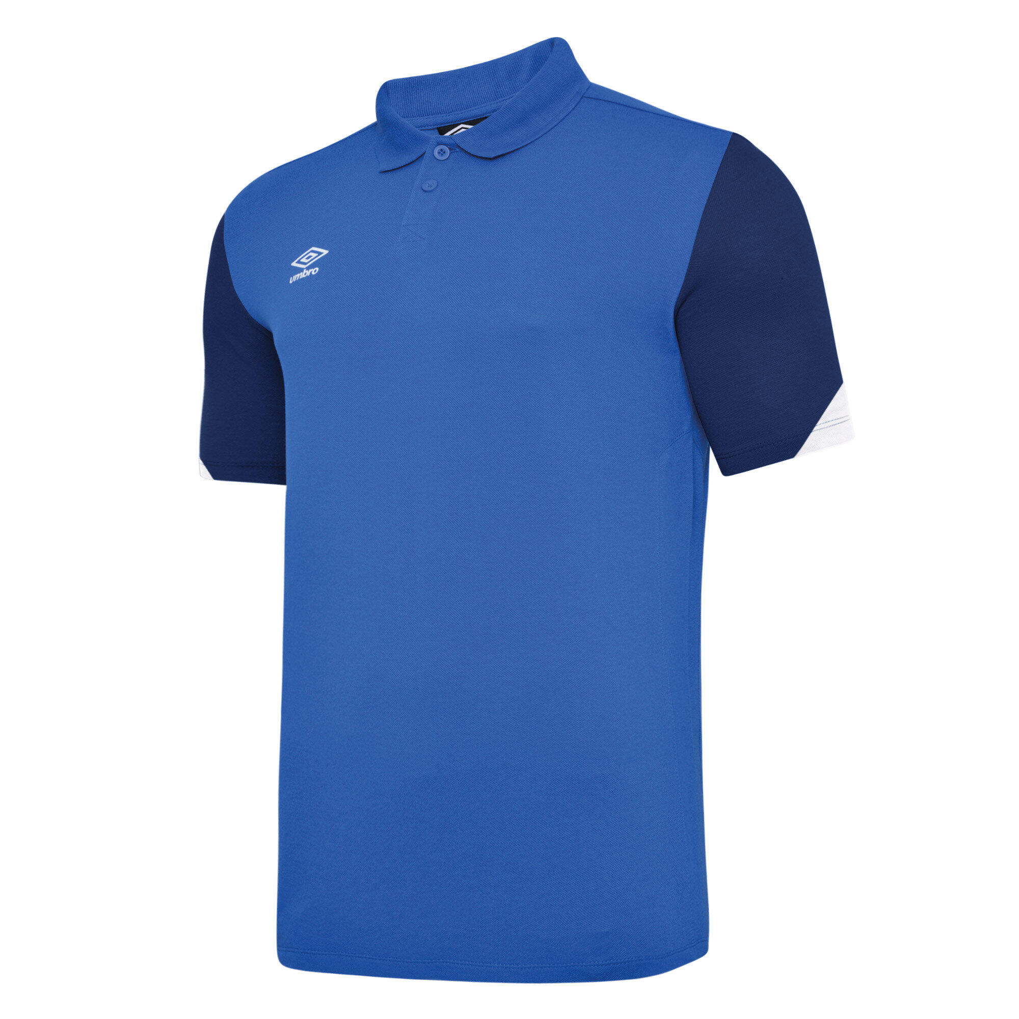 UMBRO Mens Total Training Polo Shirt (Royal Blue/Dark Navy/White)