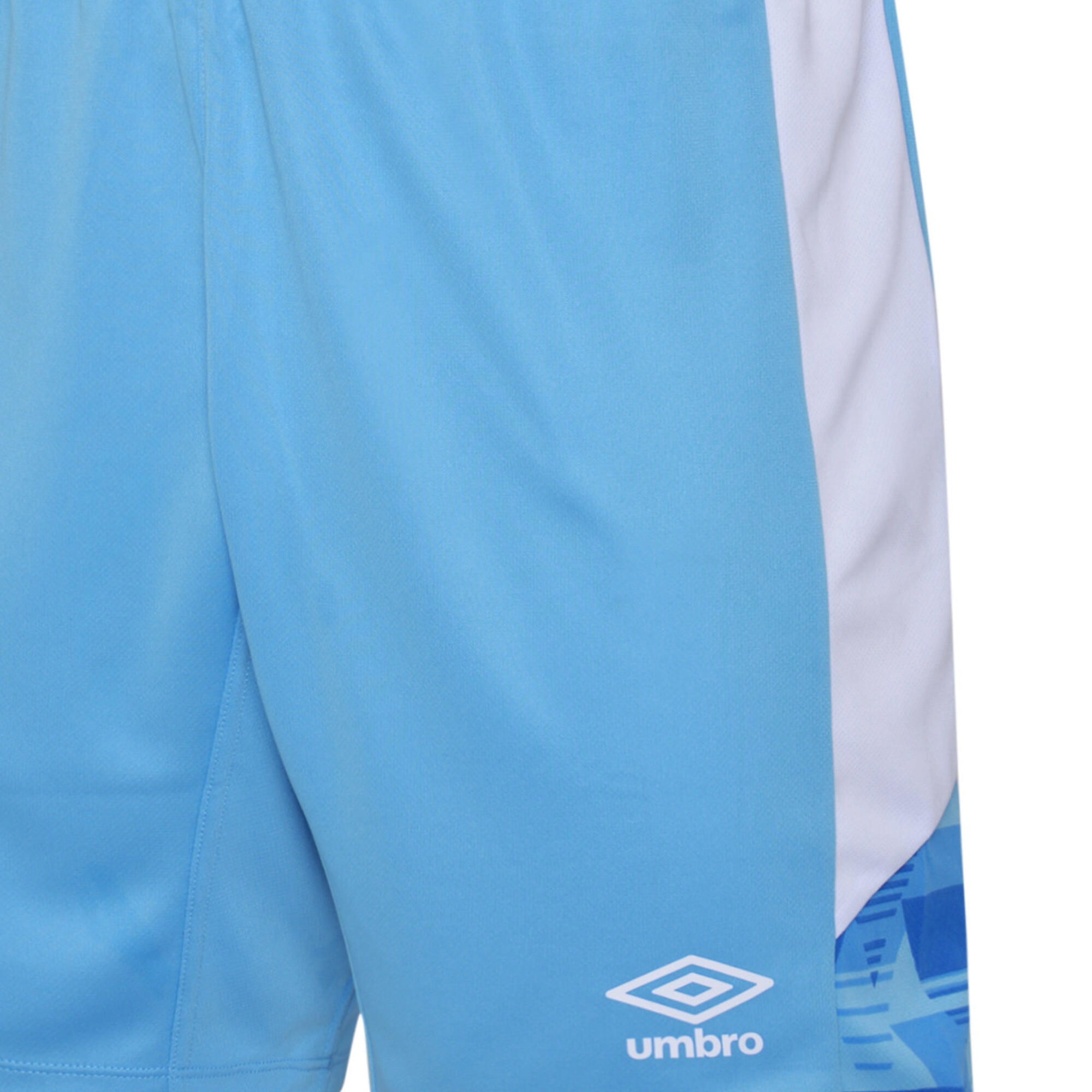 Childrens/Kids Vier Shorts (Sky Blue/White) 2/3