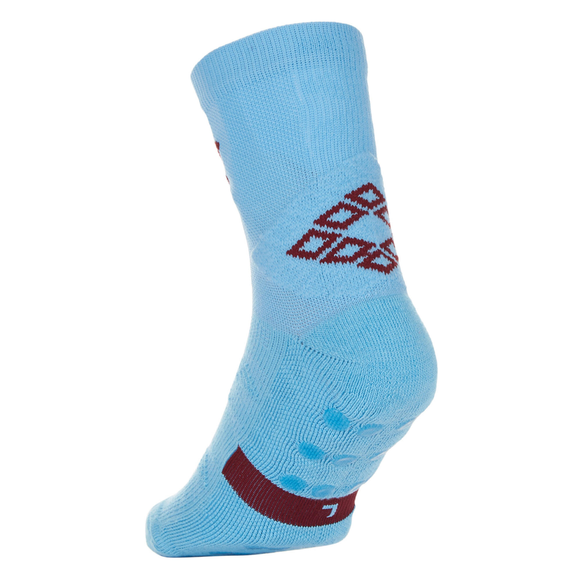 "Protex" Knöchelsocken Mit SilikonNoppen für Herren Himmelblau/Weinrot 2/3