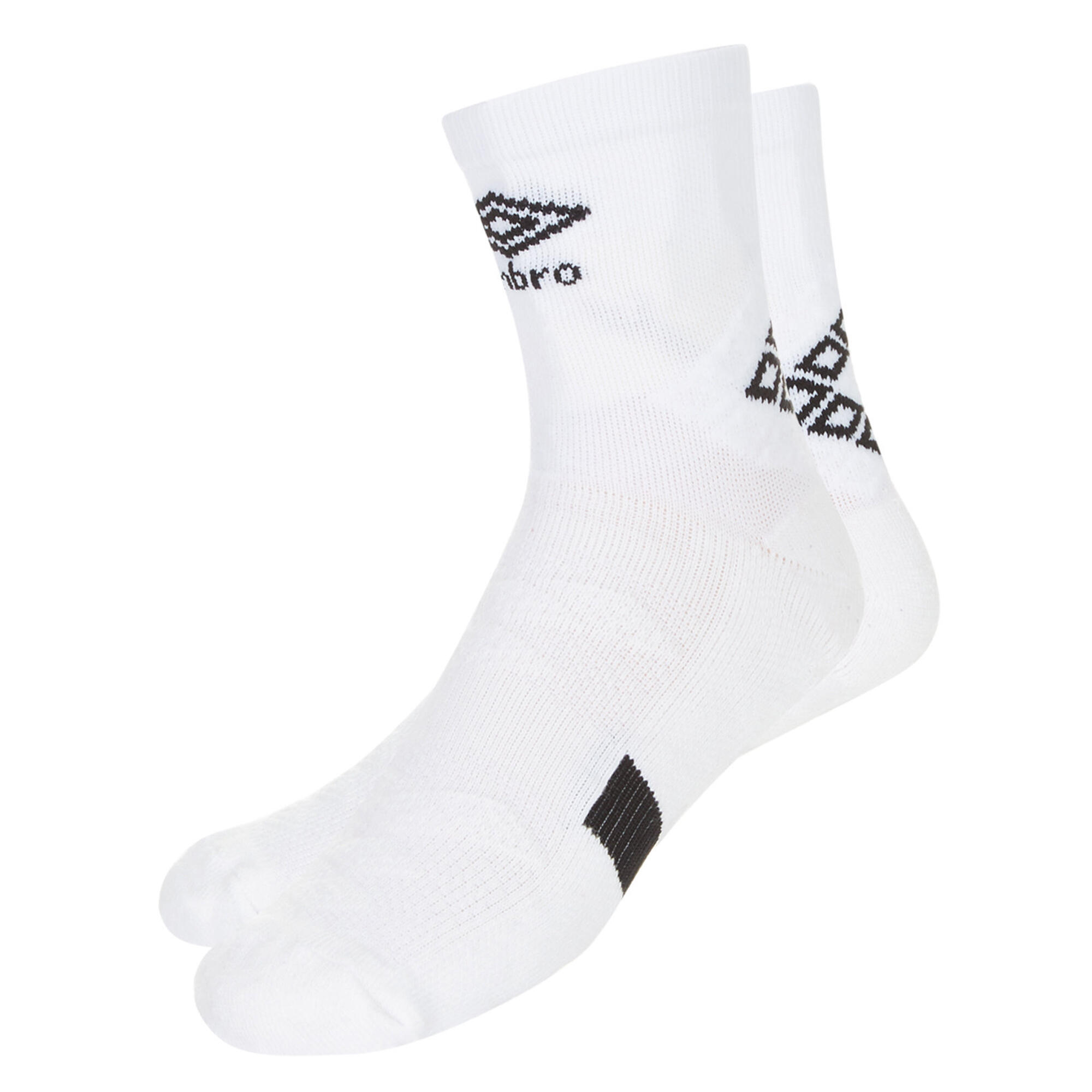 UMBRO Mens Protex Gripped Ankle Socks (White/Black)