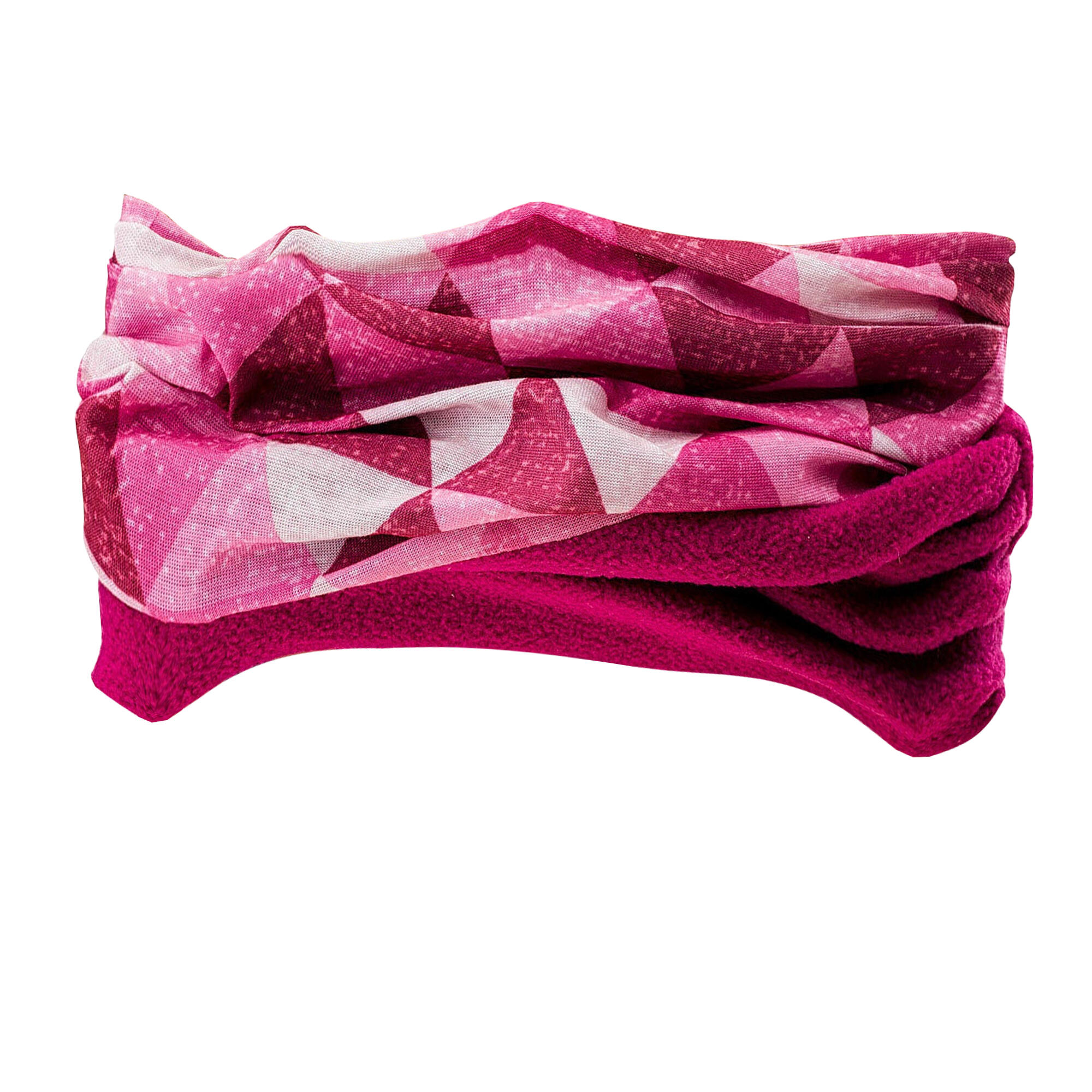 Halswarmer Rine Rusty Triangles voor volwassenen (Sangria Roze/Wit) 3/3