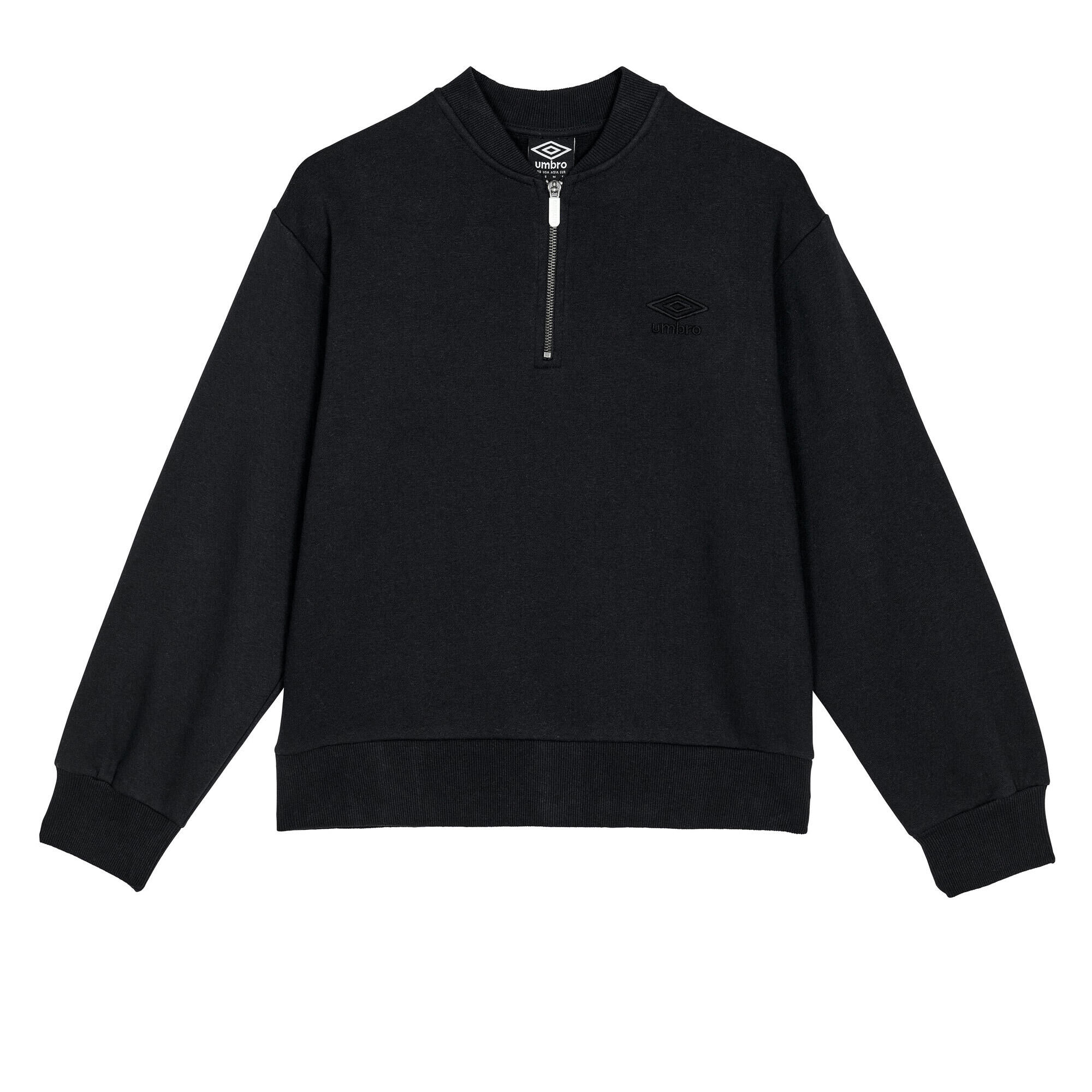 UMBRO Womens/Ladies Core Half Zip Sweatshirt (Black)