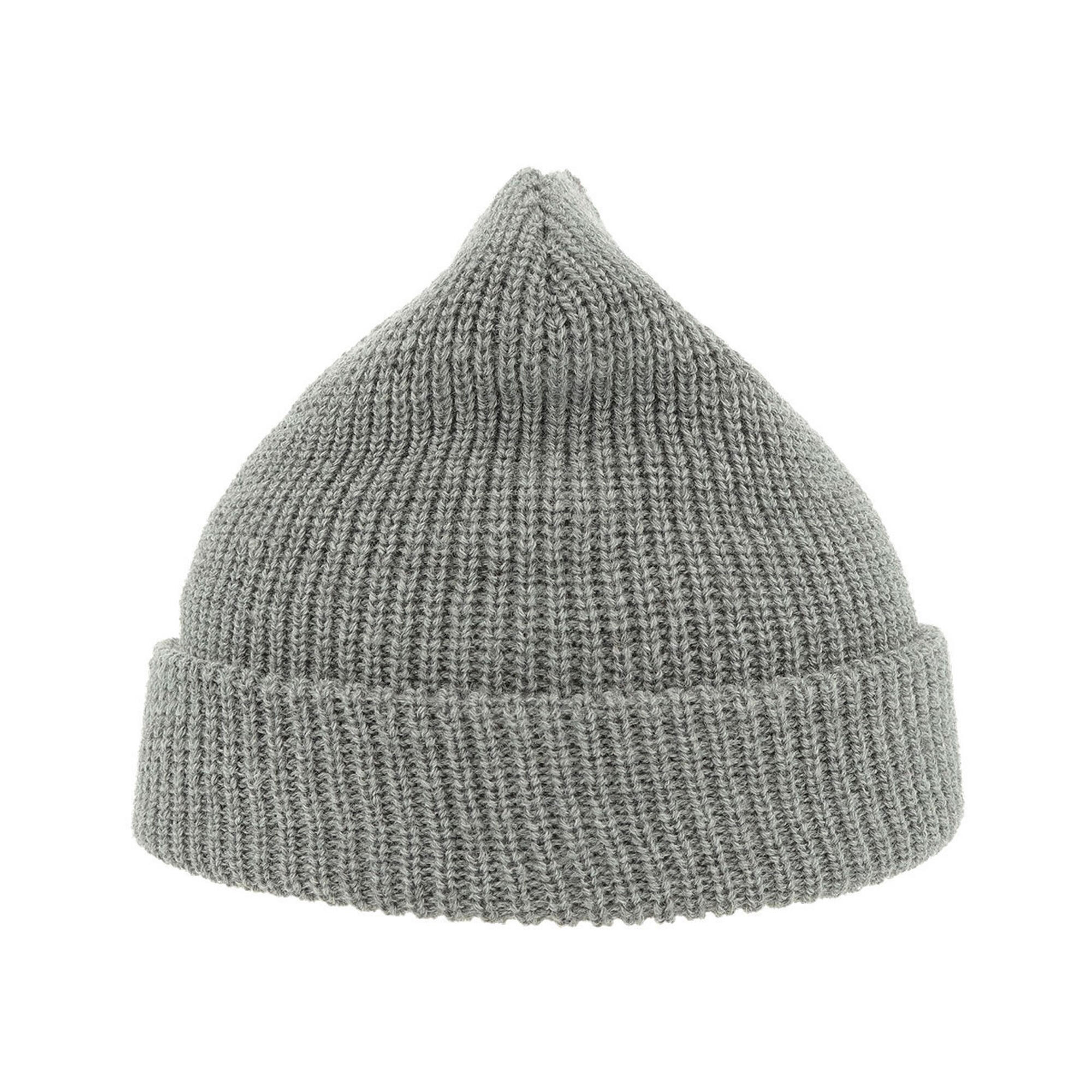 Woolly Wool Blend Beanie (Grey Melange) 3/3