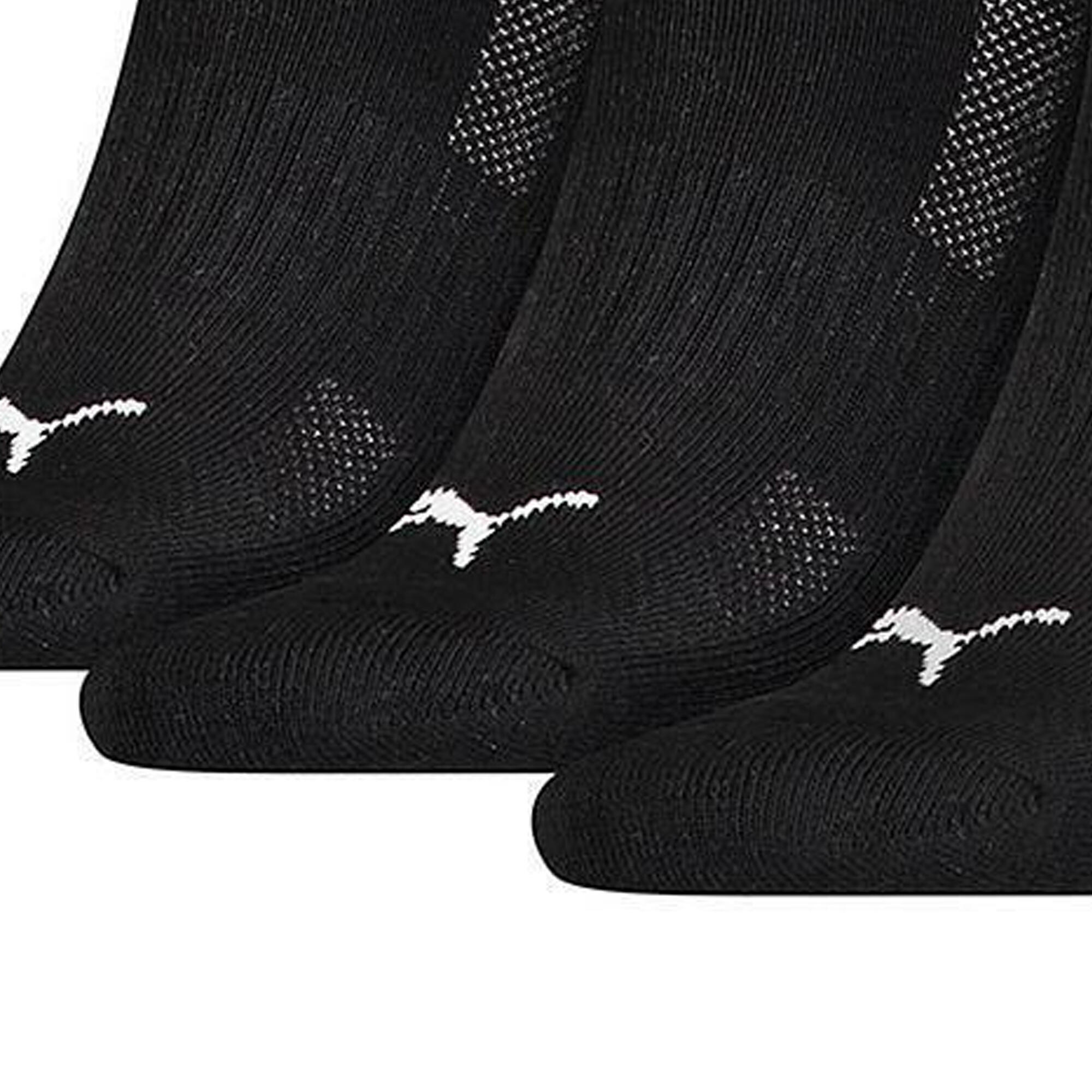 Unisex Adult Cushioned Trainer Socks (Pack Of 3) (Black/White) 3/3