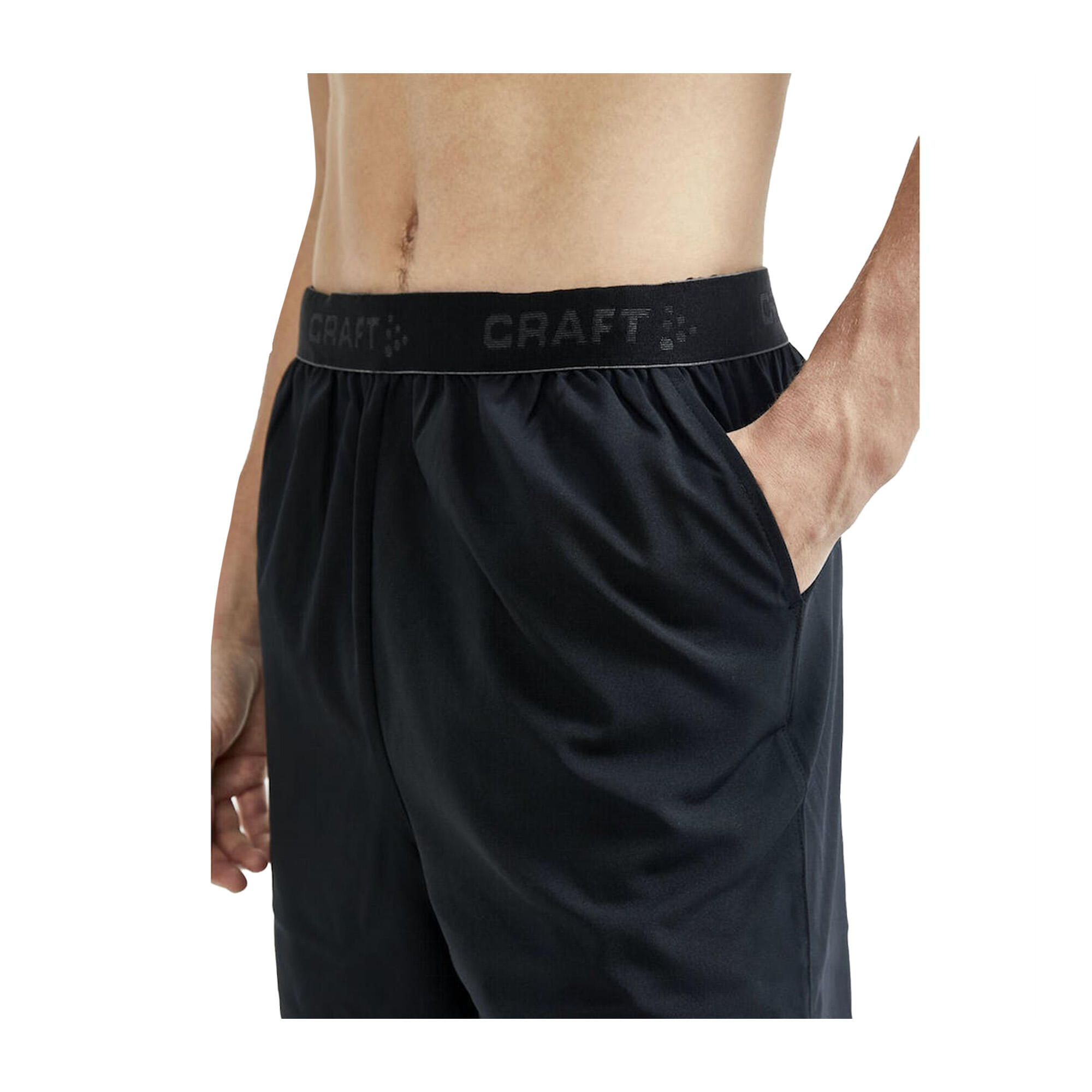 Mens Core Essence Relaxed Fit Shorts (Black) 3/4