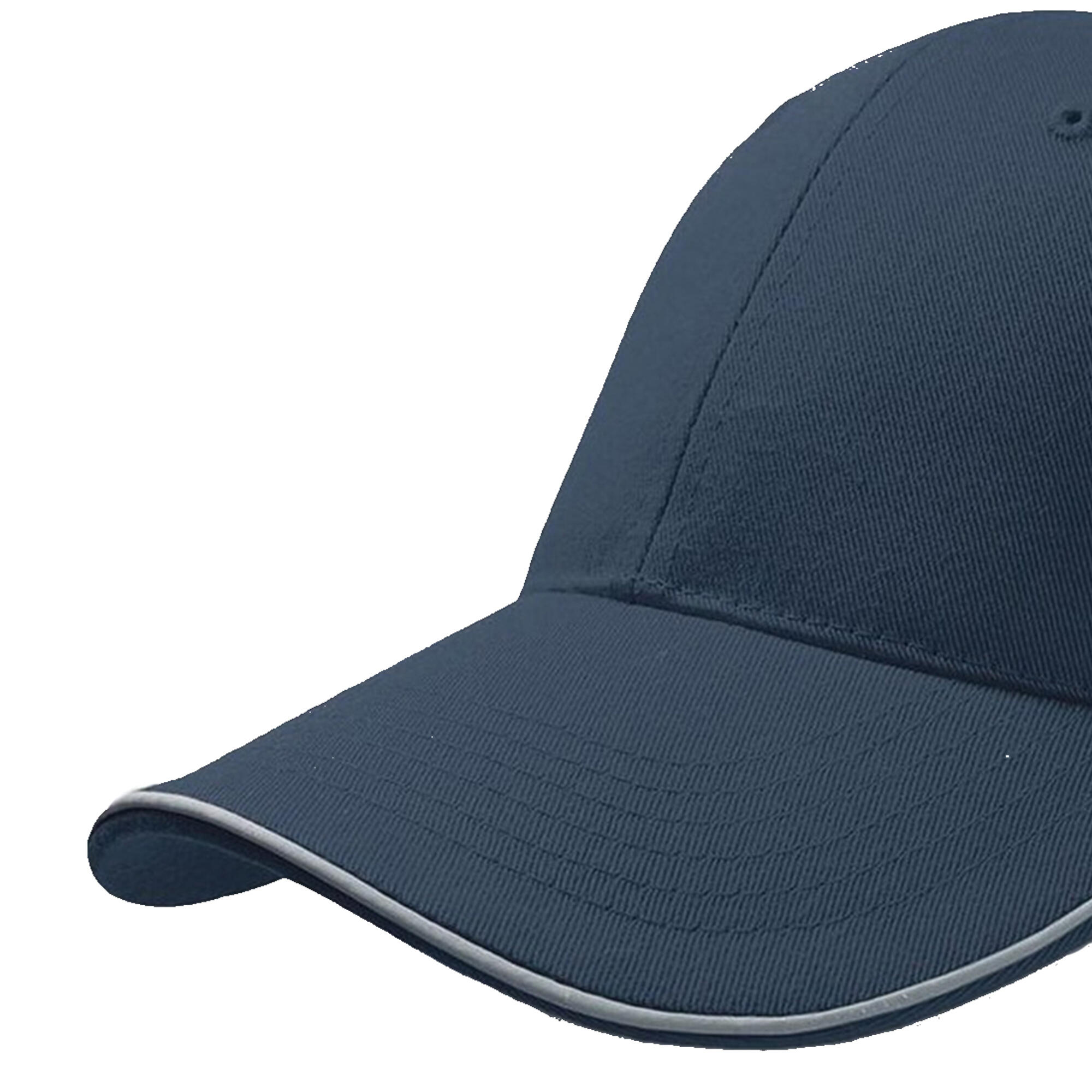 Reflect 6 Panel Reflective Piping Baseball Cap (Navy) 2/3