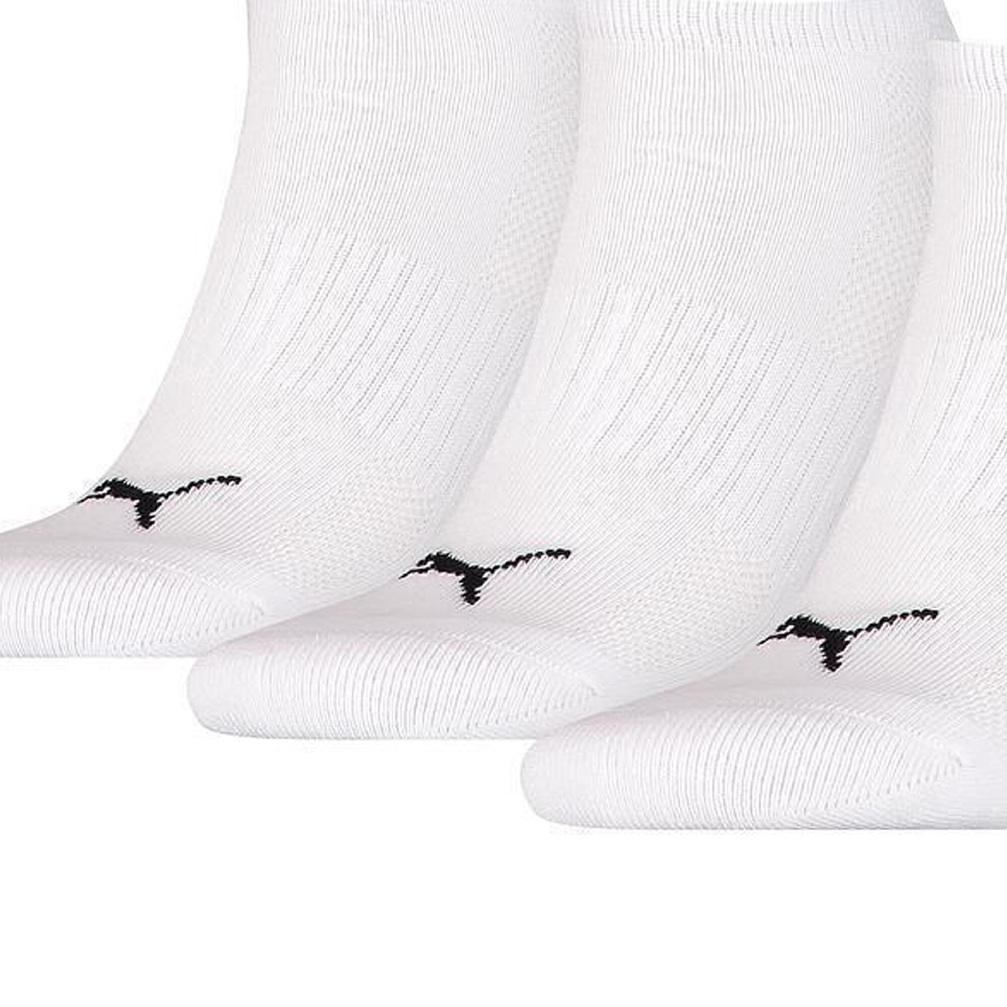 Unisex Adult Cushioned Trainer Socks (Pack Of 3) (White/Black) 3/3