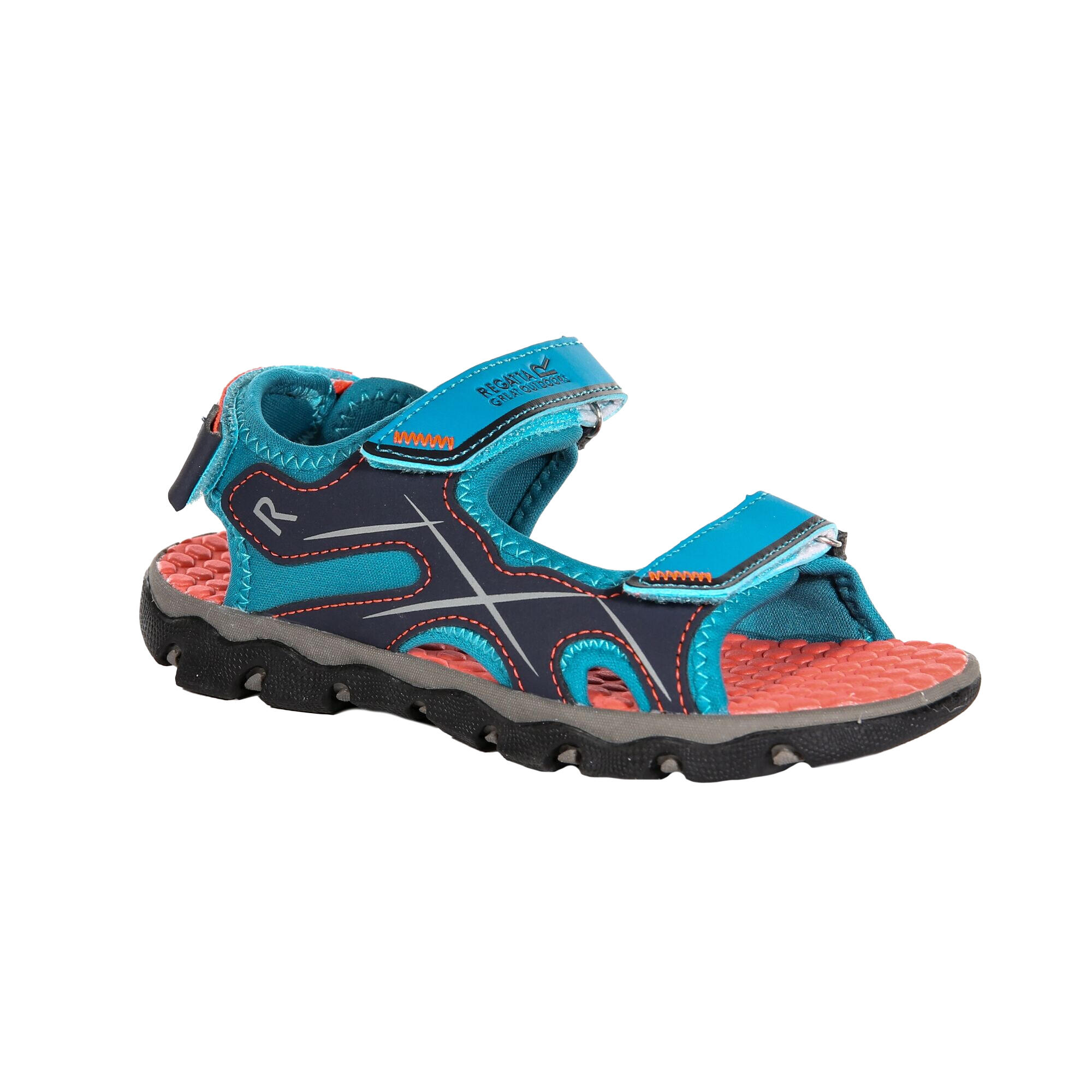 Childrens/Kids Kota Drift Sandals (Enamel/Fiery Coral) 1/5