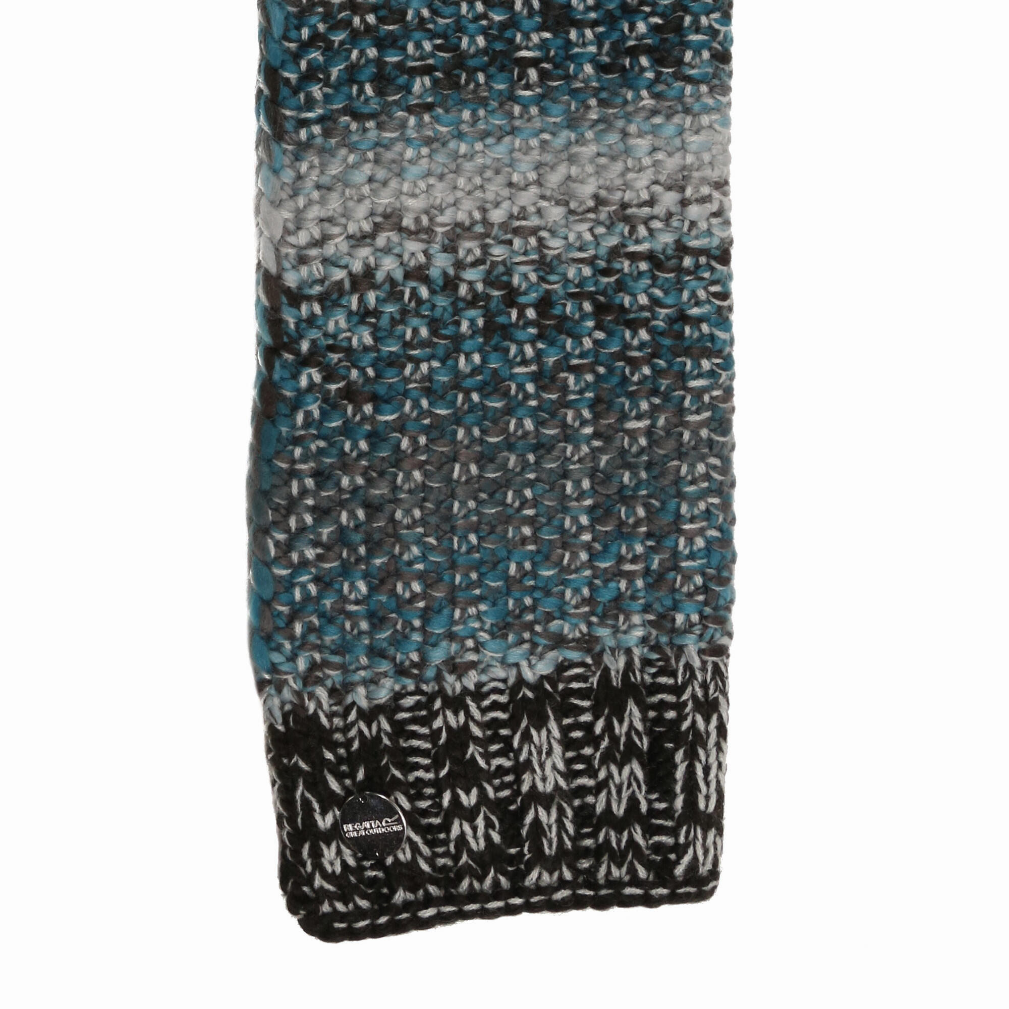 Womens/Ladies Frosty Knitted Scarf (Teal/Black) 2/4