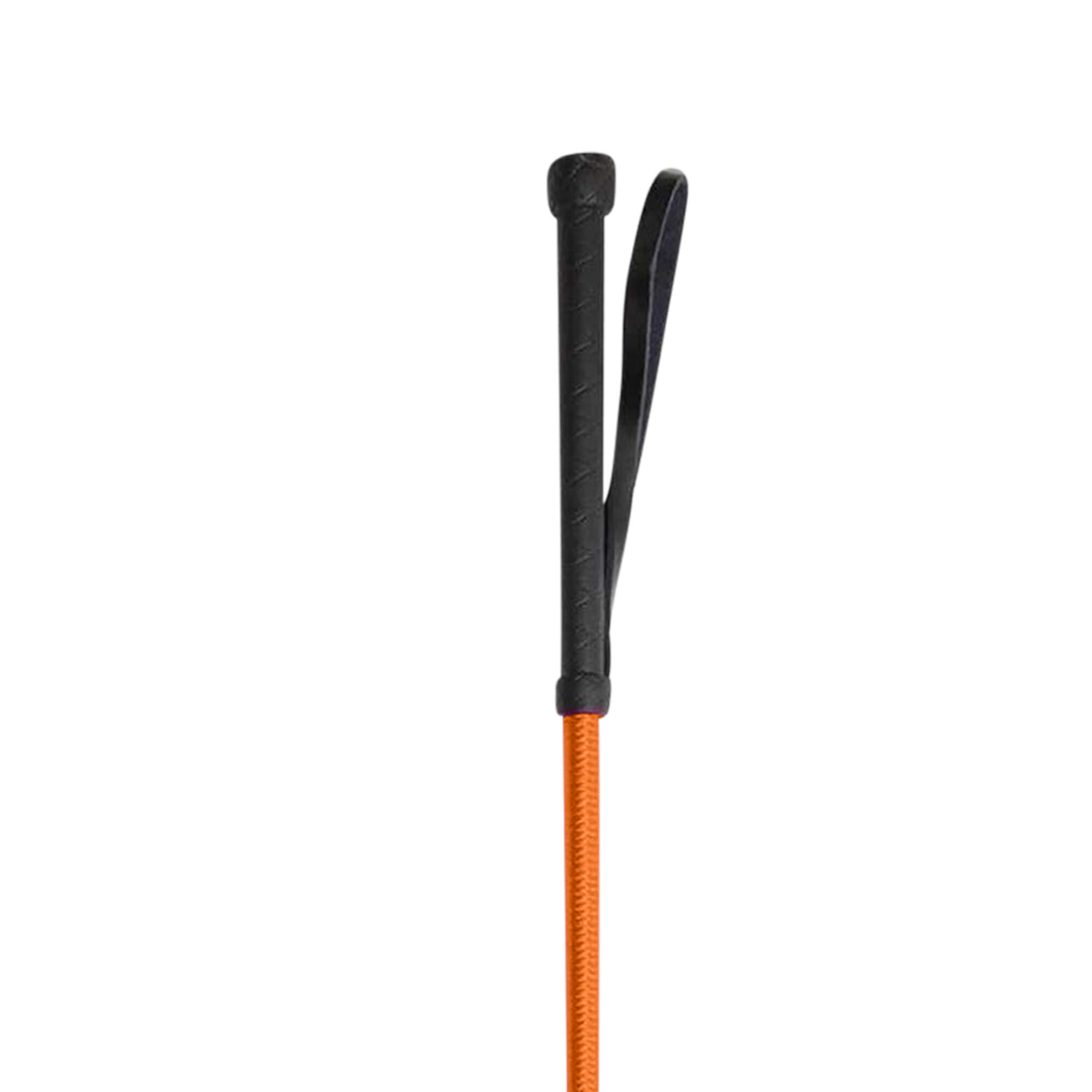 Childrens/Kids Thread Stem Leather Horse Riding Whip (Orange) 2/3
