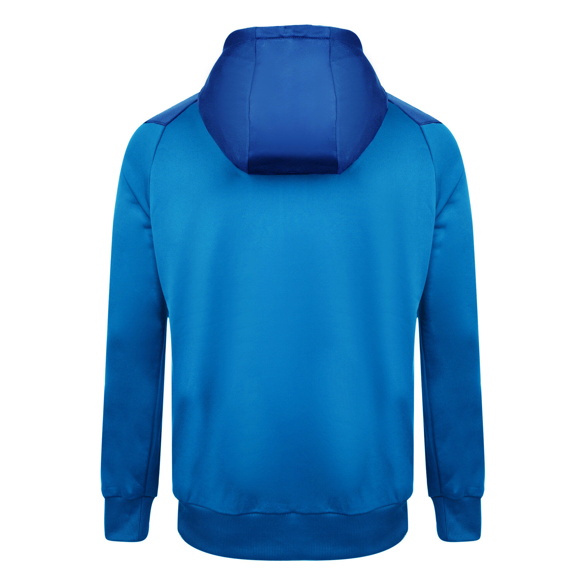 Childrens/Kids Full Zip Drawstring Hoodie (Ibiza Blue/Royal Blue) 2/3