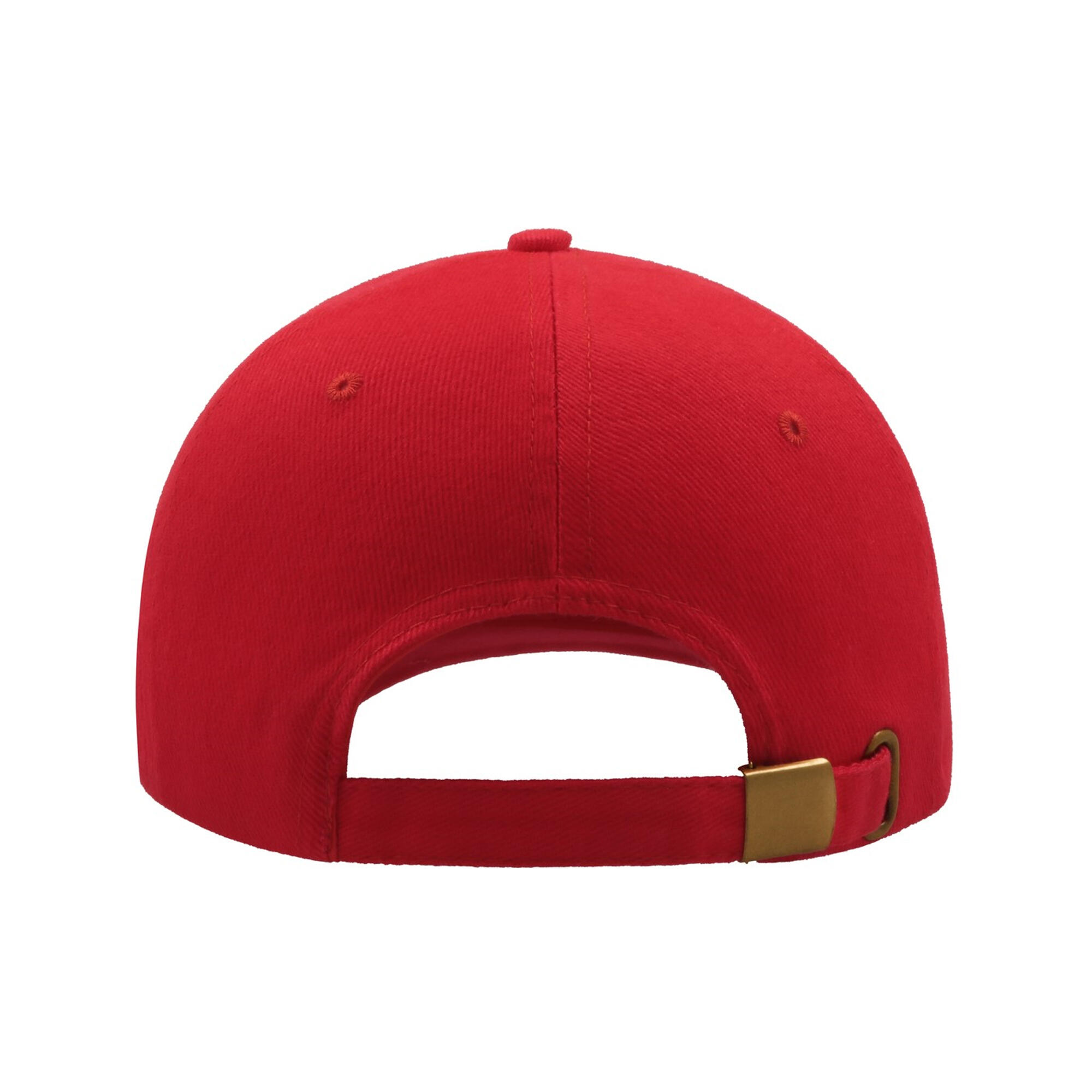 Liberty Six Buckle Brushed Cotton 6 Panel Cap (Red) 2/3