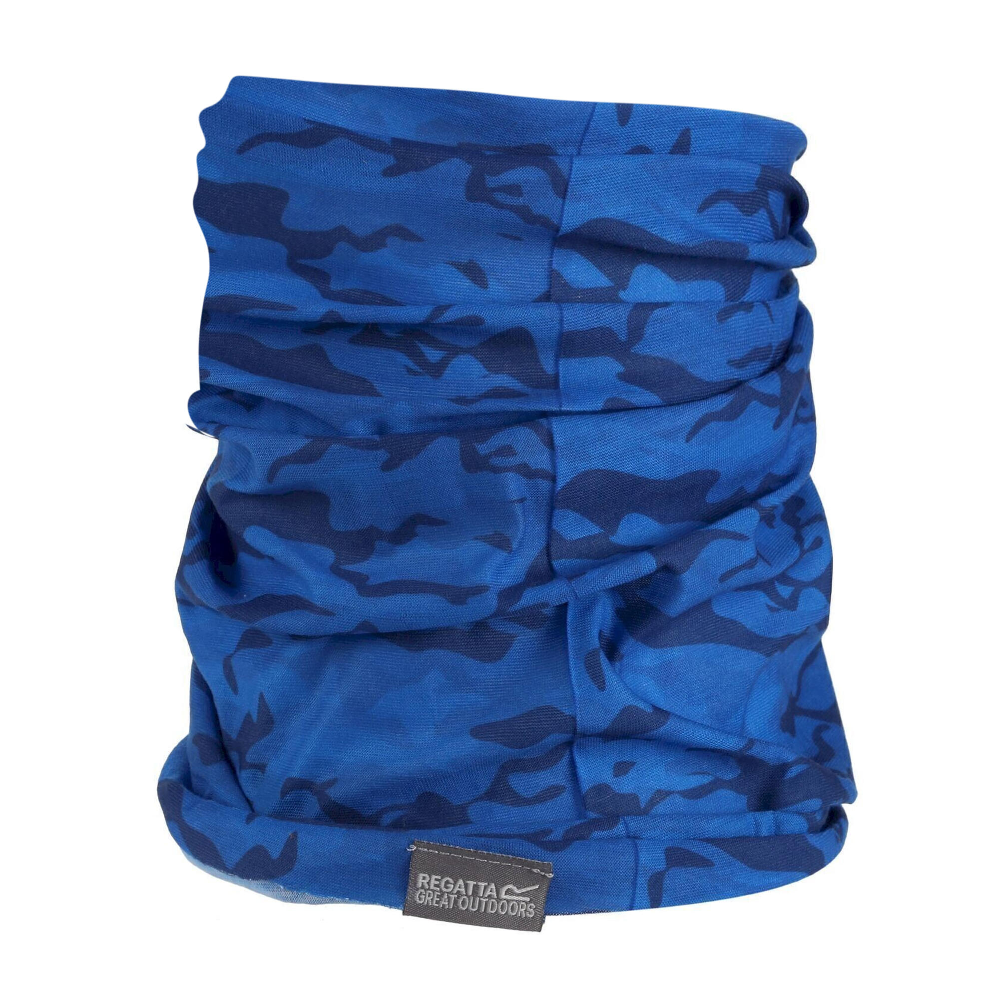 Childrens/Kids Camo Snood (Imperial Blue) 3/4