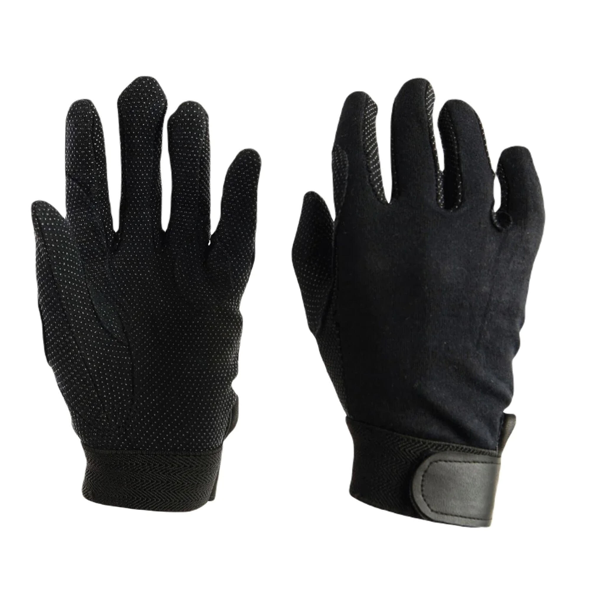 DUBLIN Childrens/Kids Track Riding Gloves (Black)