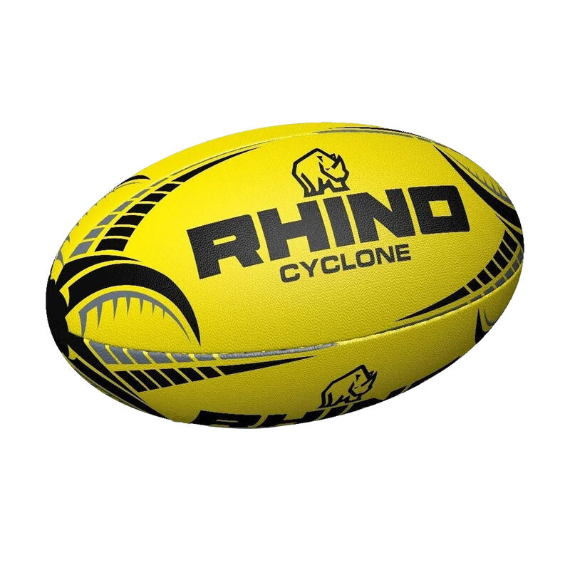 RugbyBall Cyclone Kunststoff, Gummi Damen und Herren Neongelb
