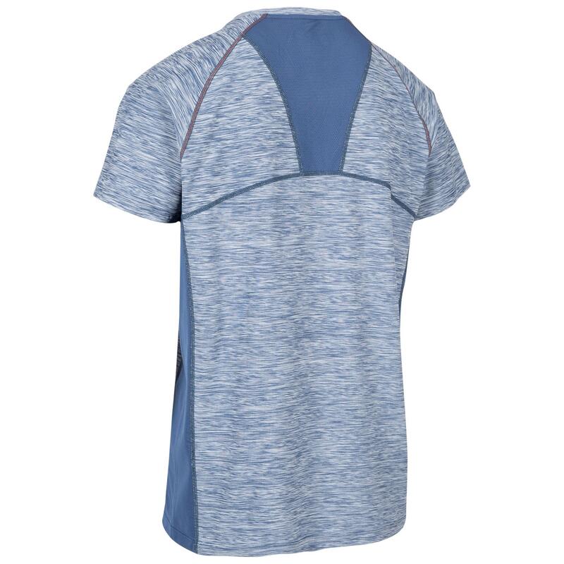 Camiseta Cooper Activo para Hombre Azul Humo Jaspeada