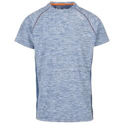 Camiseta Cooper Activo para Hombre Azul Humo Jaspeada