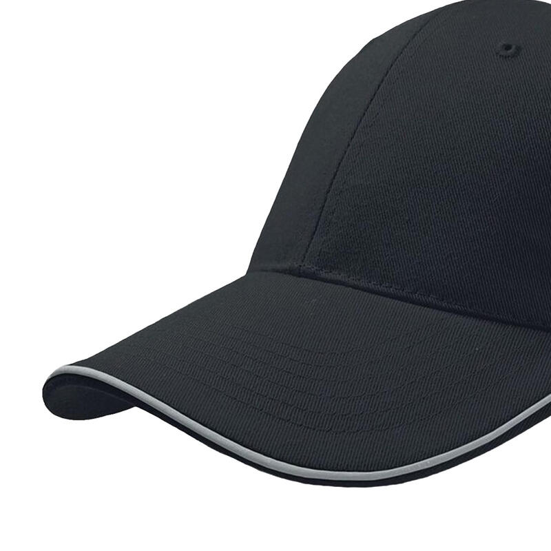 Reflect 6 Panel reflektierende Baseball Kappe Damen und Herren Schwarz