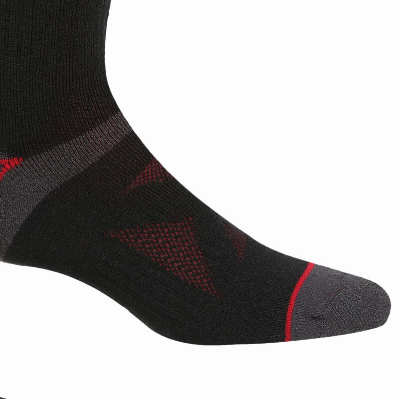 Chaussettes pour bottines de randonnée Adulte (Noir / Rouge foncé)