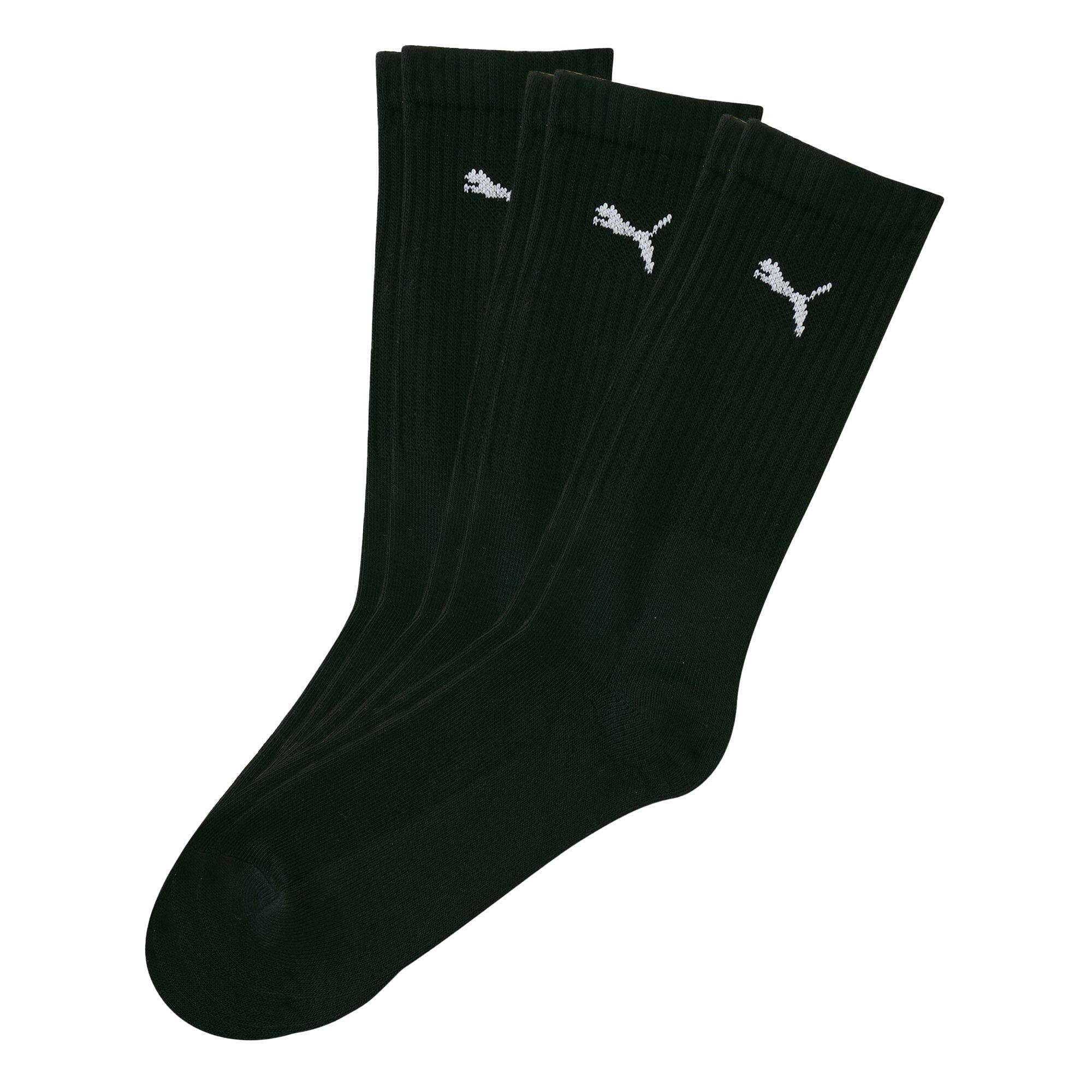 Crew Sport Socks 3 Pair Pack / Mens Socks (Black) 3/3