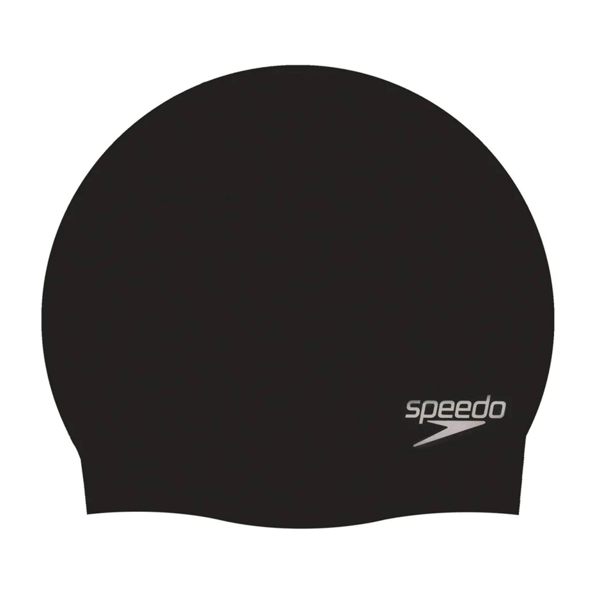 SPEEDO Childrens/Kids Silicone Swim Cap (Black)