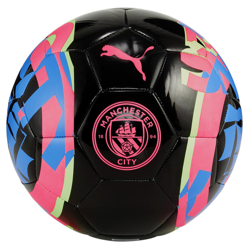 Manchester City FtblCore voetbal PUMA Black Sunset Glow Speed Green Pink