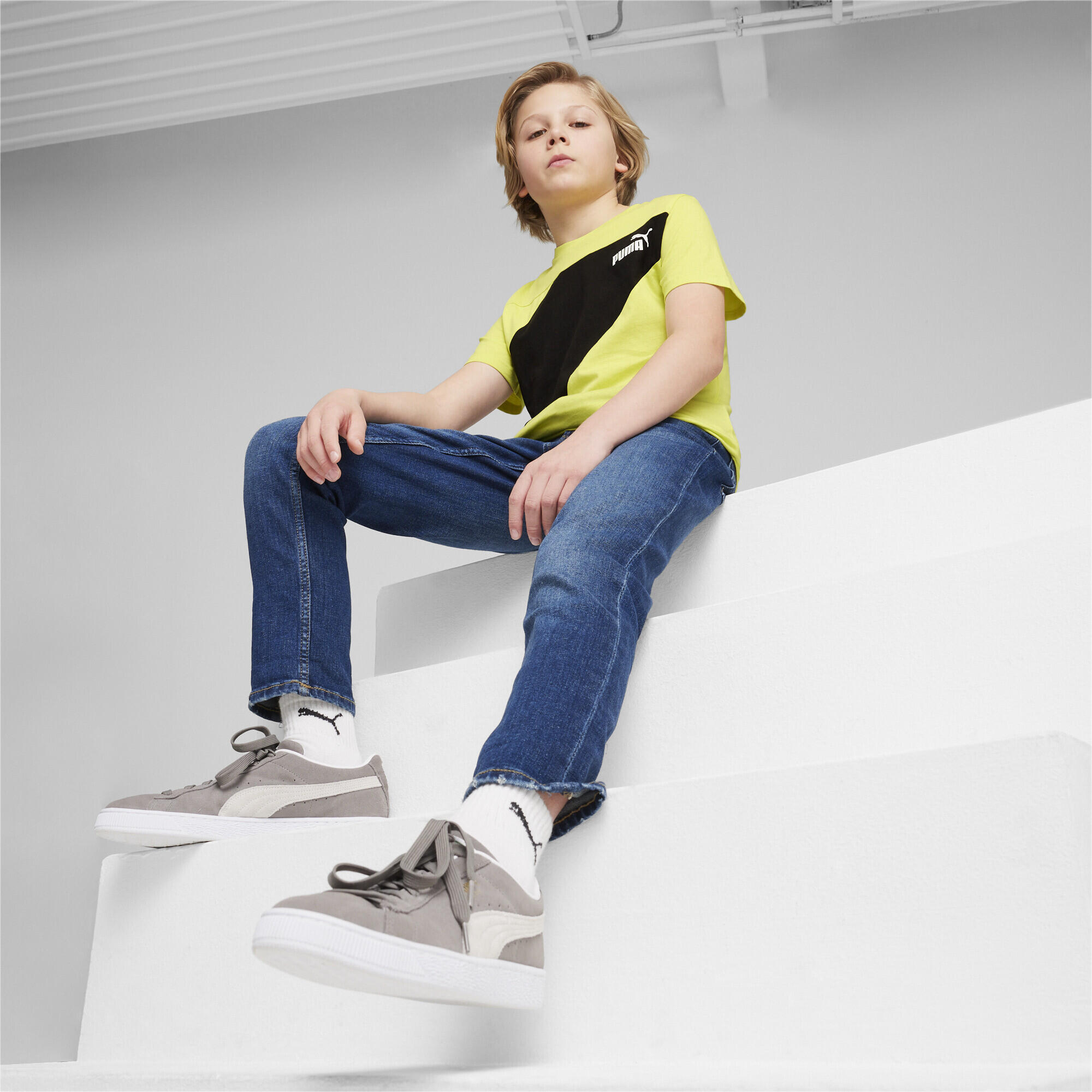 T-shirt PUMA POWER Enfant et Adolescent PUMA Lime Sheen Green 4/5
