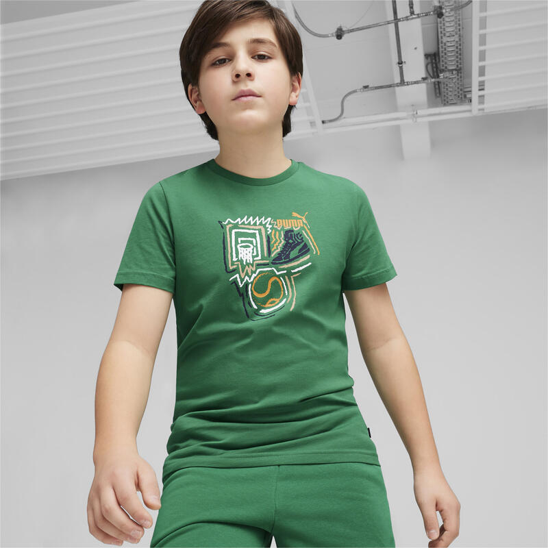 T-shirt à imprimé Year of Sports Enfant et Adolescent PUMA Archive Green