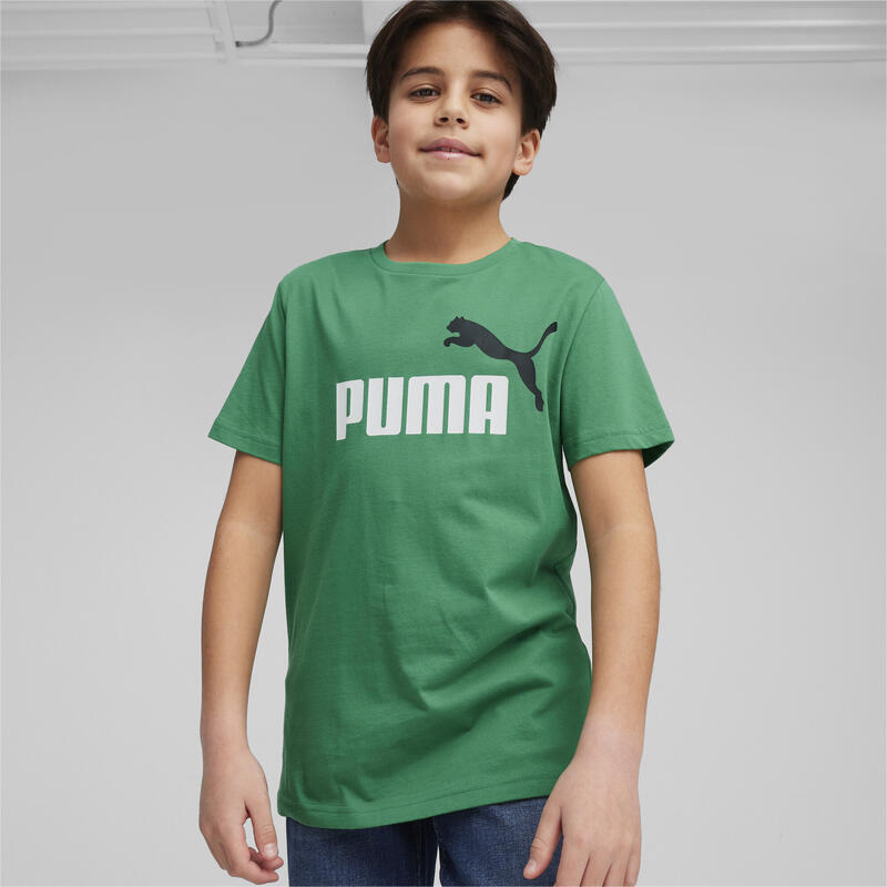 T-shirt Essentials+ Two-Tone Logo da ragazzo PUMA Archive Green