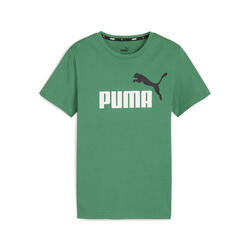 Camiseta Essentials+ Logo bicolor Niño PUMA Archive Green