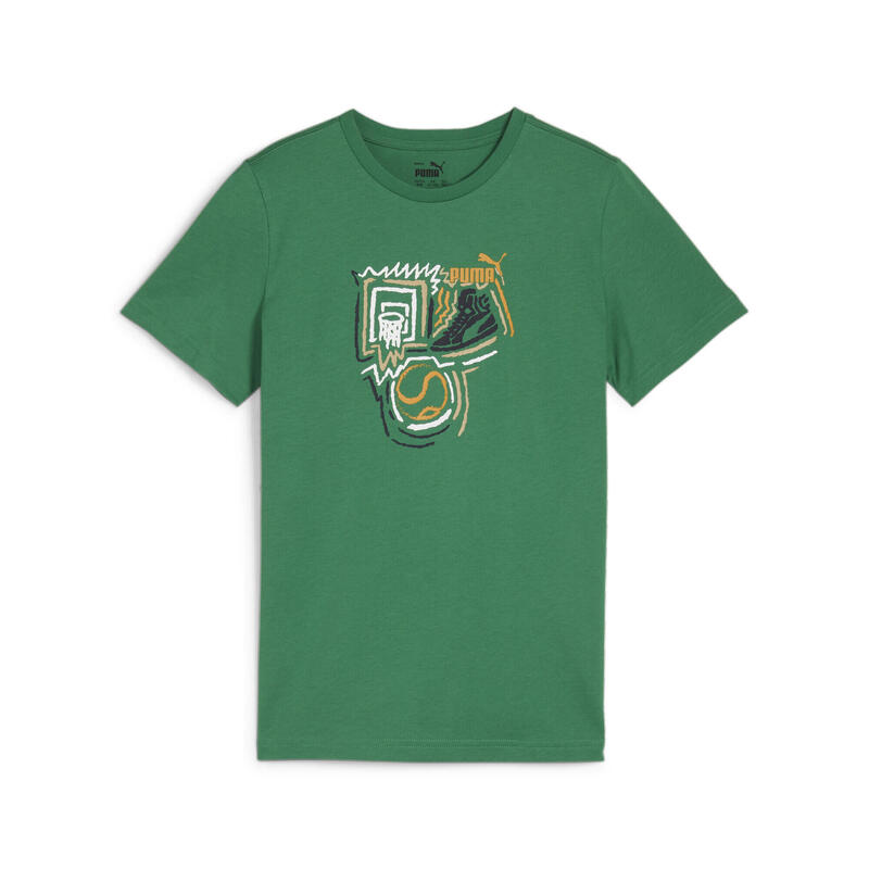 T-shirt GRAPHICS Year of Sports per ragazzi PUMA Archive Green