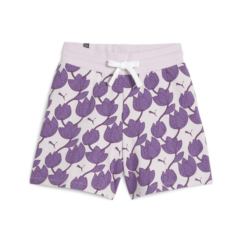 BLOSSOM short met bloemenprint voor dames PUMA Grape Mist Purple