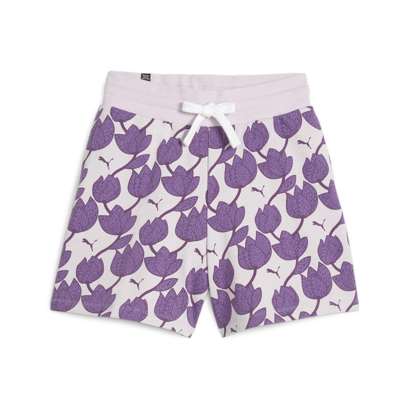 BLOSSOM Shorts mit Blumenmuster Damen PUMA Grape Mist Purple