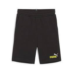 Essentials+ tweekleurige short voor jongeren PUMA Black Lime Sheen