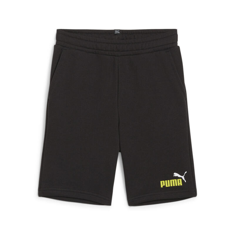 Shorts Essentials+ Two-Tone da ragazzi PUMA Black Lime Sheen