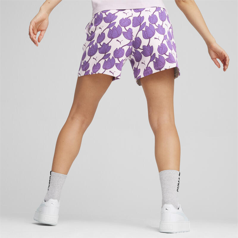 BLOSSOM Shorts mit Blumenmuster Damen PUMA Grape Mist Purple