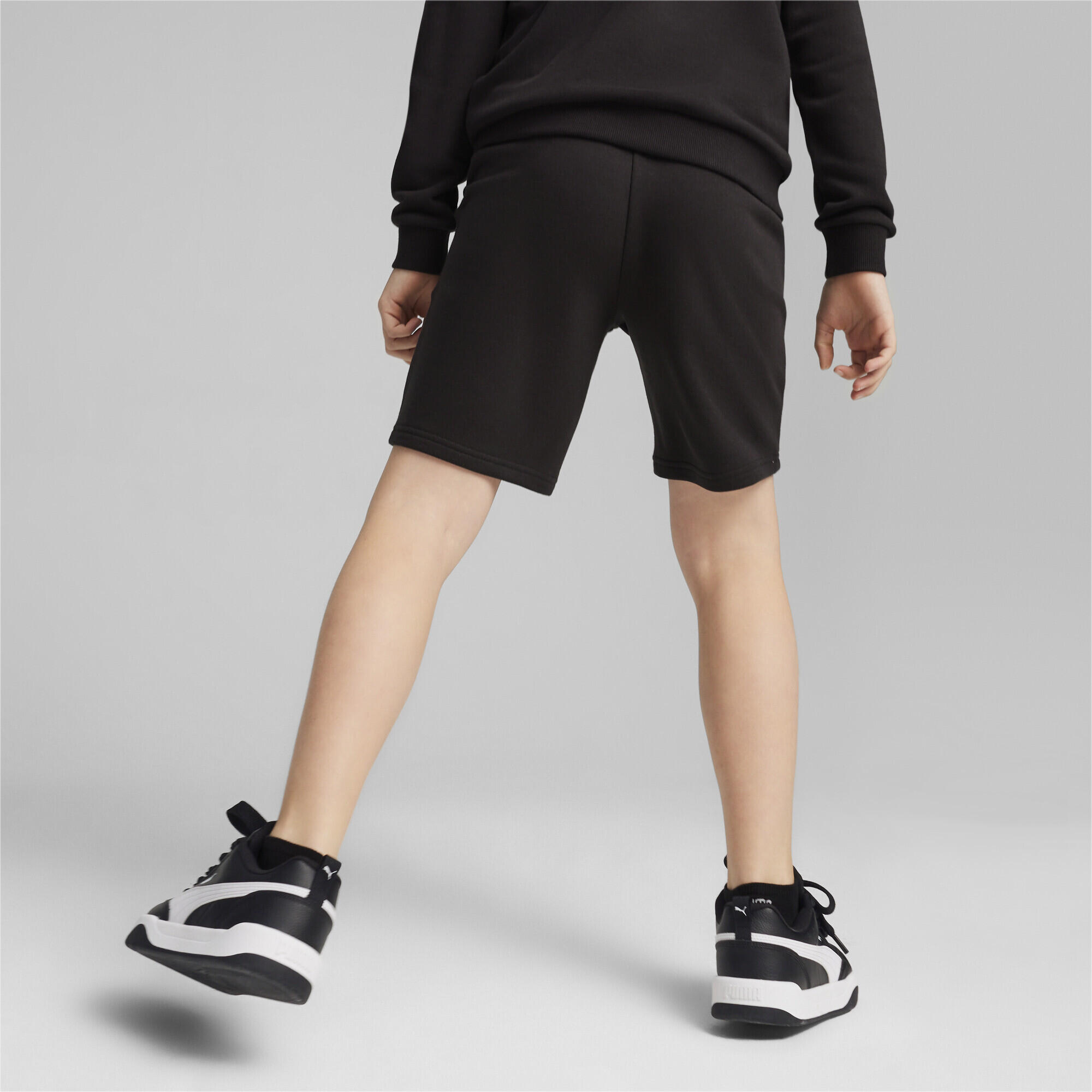 Shorts Essentials+ Two-Tone da ragazzi PUMA Black Lime Sheen 3/5