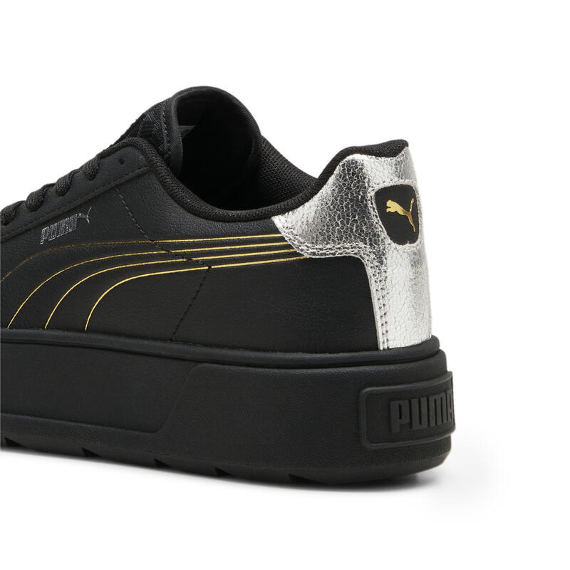 Karmen Metallic Shine sneakers voor dames PUMA Black Gold Silver Metallic