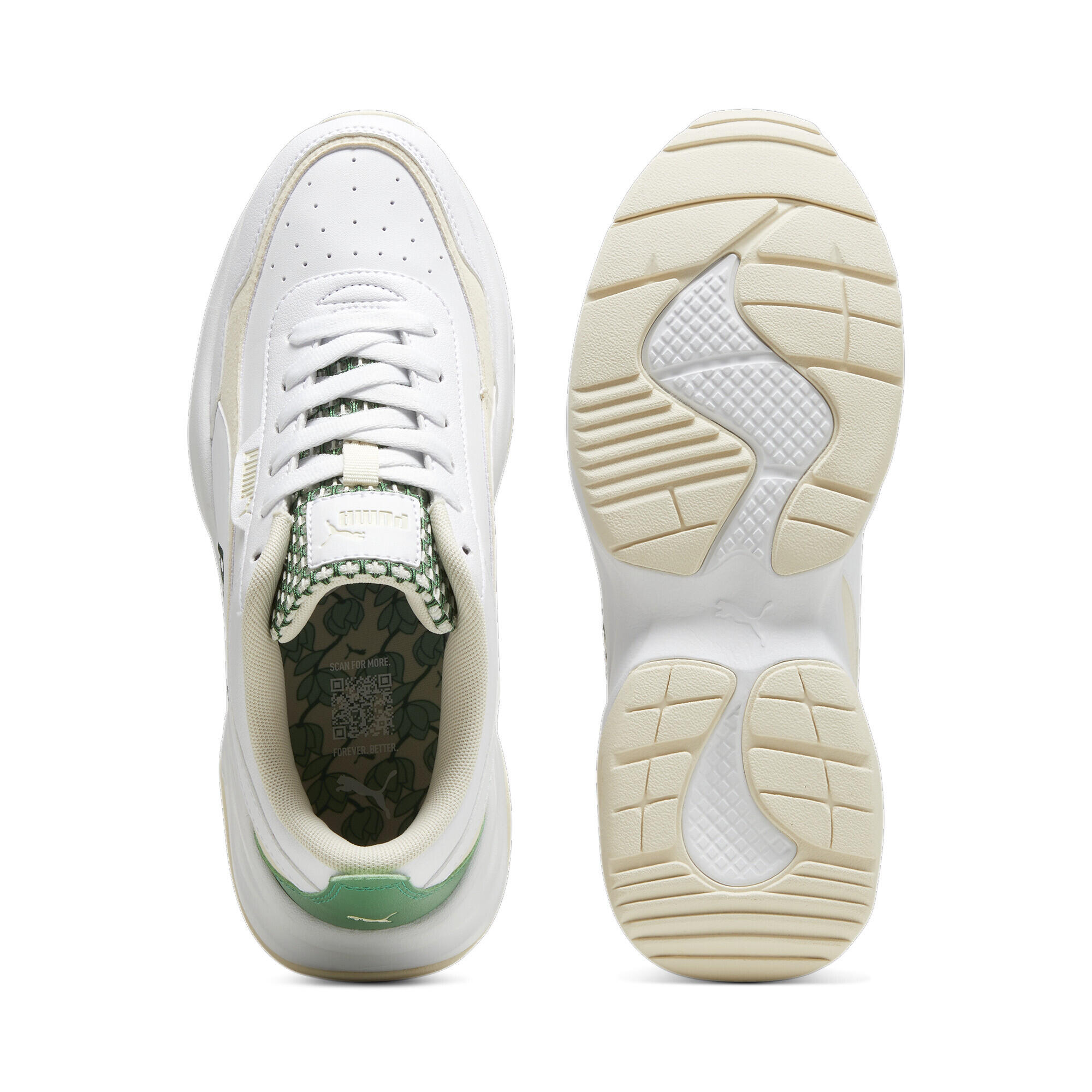 Zapatillas Cilia Mode Blossom PUMA White Sugared Almond Pure Green Beige 4/6