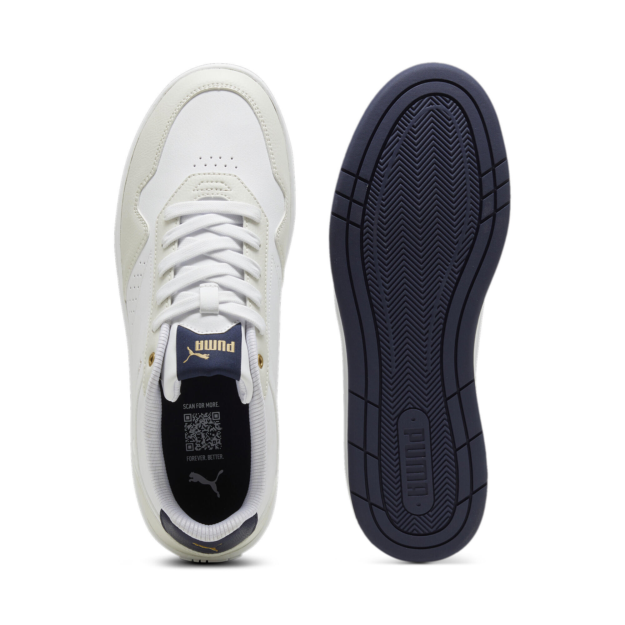 Sneakers Court Classic PUMA White Vapor Gray Navy Blue 4/6