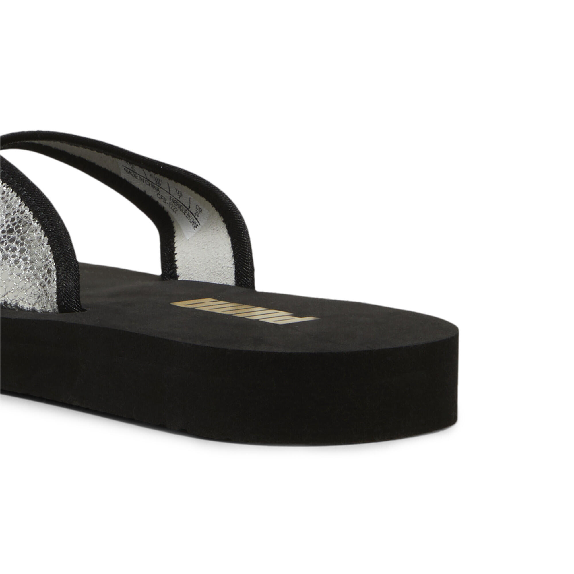 Claquettes Sandy Flip Femme PUMA Black Silver Metallic 2/7