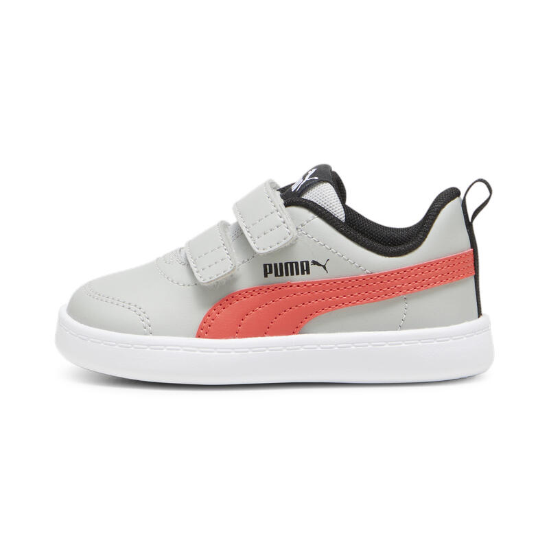 Courtflex V2 sportschoenen voor baby’s PUMA Cool Light Gray Active Red