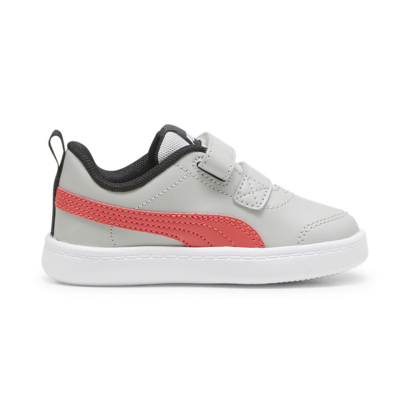 Courtflex V2 sportschoenen voor baby’s PUMA Cool Light Gray Active Red