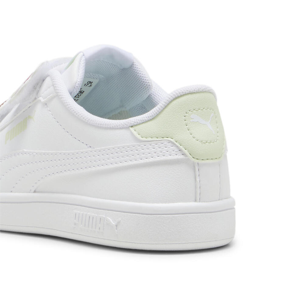 Dziecięce sneakersy PUMA Smash 3.0 Badges PUMA White Green Illusion