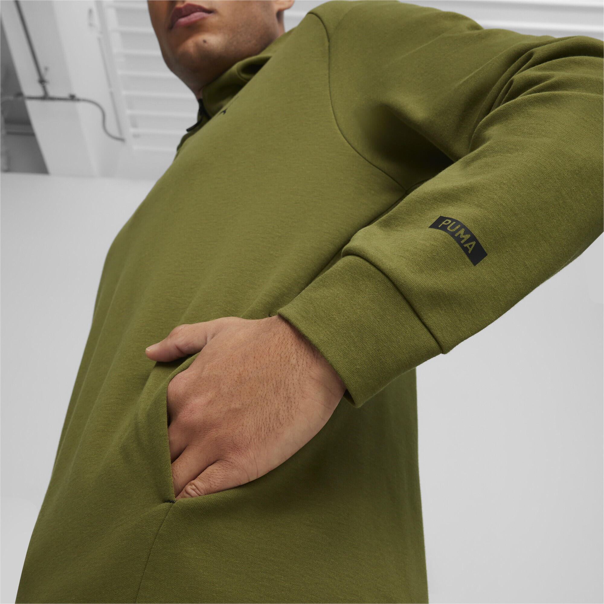 Maglia con mezza zip RAD/CAL da uomo PUMA Olive Green 5/6