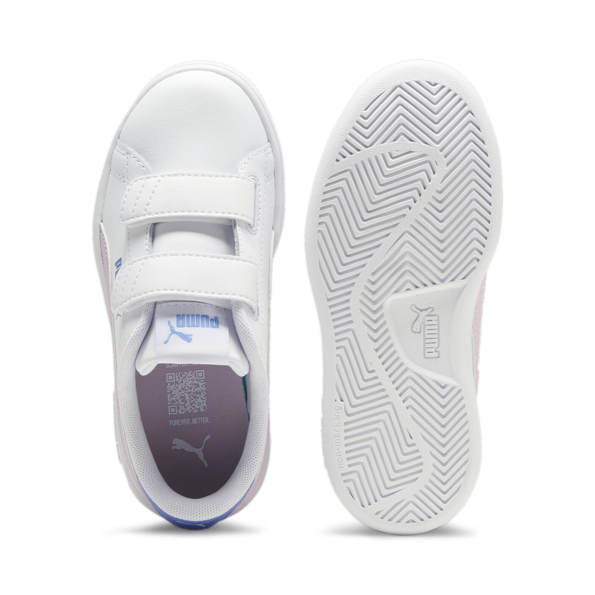 Smash 3.0 Leather Sneakers Jugendliche PUMA White Grape Mist Blue Skies Purple 4/7