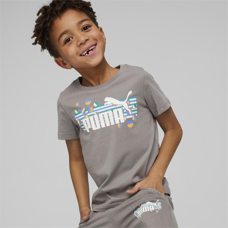 ESS+ SUMMER CAMP T-Shirt Kinder PUMA Cast Iron Gray