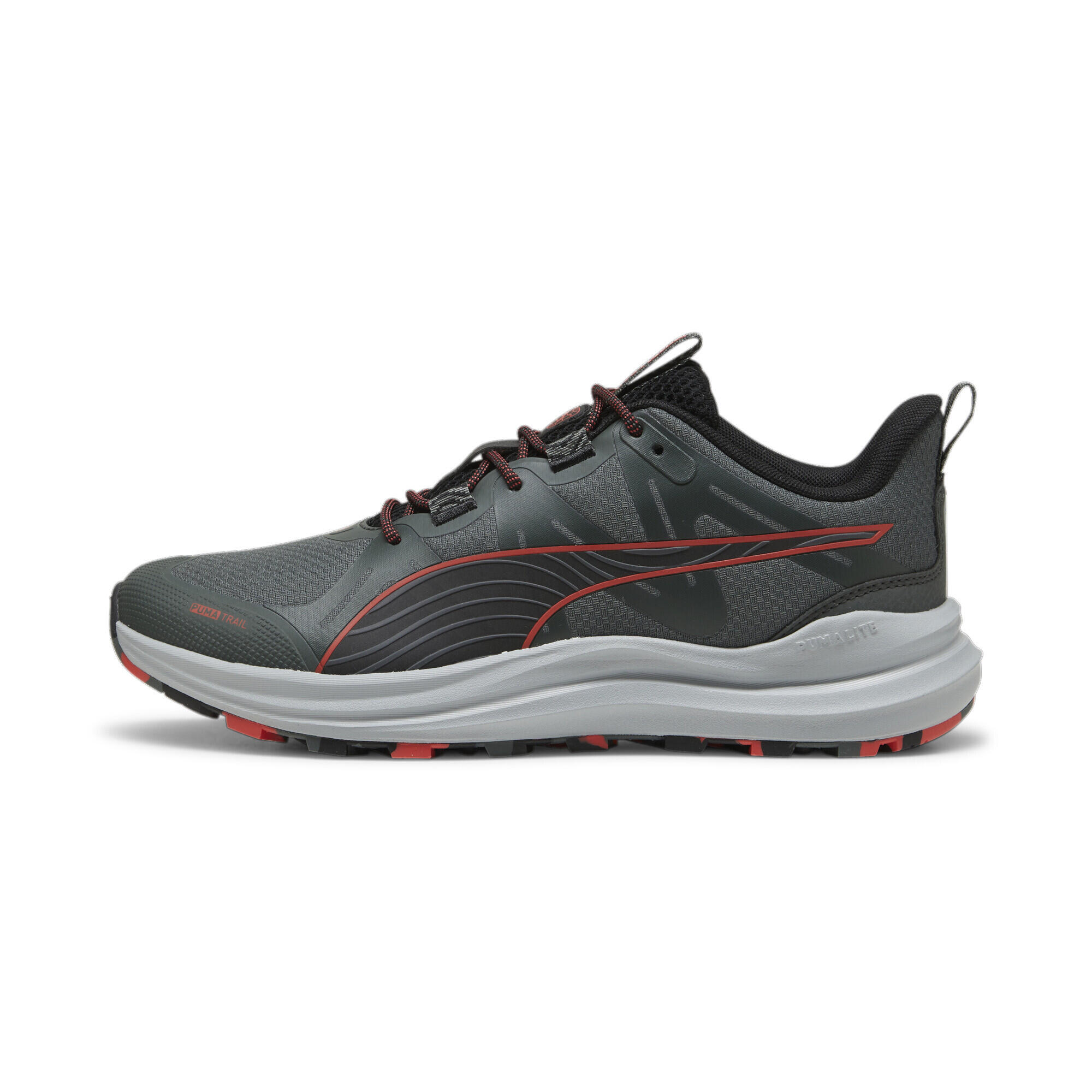 Chaussures de trail Reflect Lite trail PUMA Mineral Gray Black Active Red 3/6