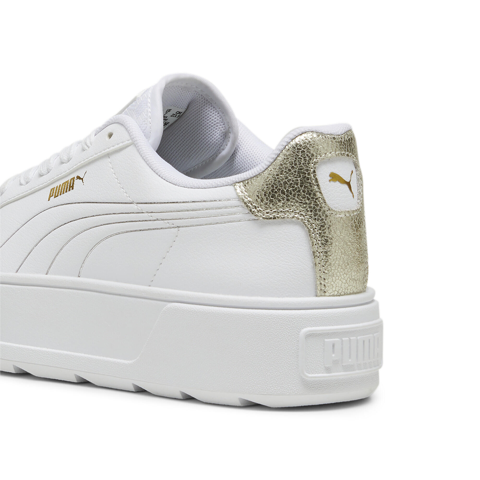 Sneakers Karmen Metallic Shine Femme PUMA White Silver Gold Metallic 4/7